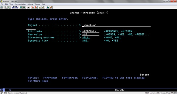 Using CHGATR to remove ReadOnly