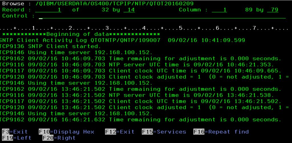 05 View SNTP Log